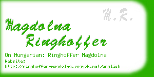 magdolna ringhoffer business card